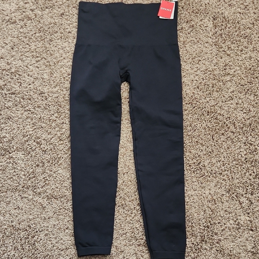 SPANX Black High-Waisted Leggings - Picture 1 of 5